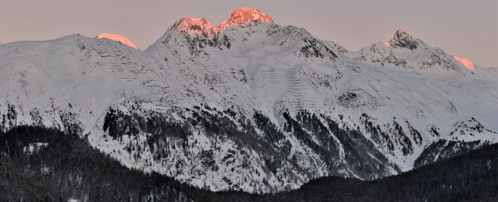 Sonnenaufgang in St. Moritz